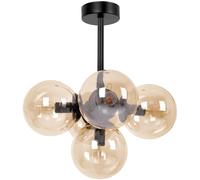 Kaja Piro lampada da soffitto 5x10 W nero-ambra K-5367