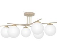 Kaja Savia lampada da soffitto 6x10 W bianco-oro -beige K-5794