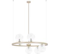 Kaja Tesoro lampada sospesa 6x10 W trasparente-beige K-5700
