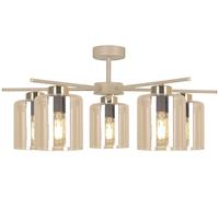 Kaja Vanes lampada da soffitto 5x15 W oro -ambra-beige K-5812