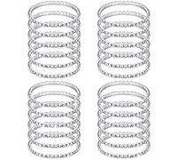 Kajaia Bulk Strass Bracciali per le Donne Bracciali Elasticizzati Impilabile Cristallo Bracciale Set per Gioielli Matrimonio Doccia, 2 13 inch, lega e strass, Non pietra preziosa
