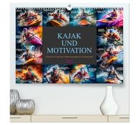 Kajak und Motivation (hochwertiger Premium Wandkalender 2026 DIN A2 quer), Kunstdruck in Hochglanz: Geniale Bilder und ermutigende Zitate, die Sie ... mit Entschlossenheit zu überwinden.