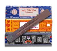 Kajal Agarbatti Top 3 Goloka Satya Nag Champa con varie fragranze, bastoncini di incenso Superhit, varie varietà popolari, con supporto, 16 g.