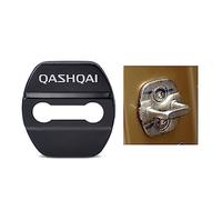 KAJAME 4 Pezzi Copertura della Serratura della Portiera Dell'auto Compatibile con per Nissan Qashqai J10 J11 Inossidabile Coperture Serratura Accessori,A