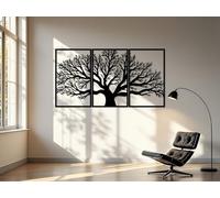 Kajaro - Set di Quadri Moderni Soggiorno - 3 Pezzi, Stampe d'Arte - 3 Pannelli Murali, Decorazione Moderna, Quadro Camera da Letto - Albero Nr. 1, 178x98cm