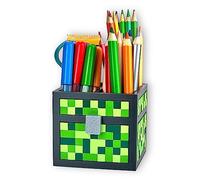 KAJAWIS Organizzatore per matite colorate Organizzatore da scrivania per bambini Pixel Style ECO portapenne (verde)