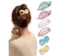 Kajeer 6 Mollette Capelli Donna - Mollettone Capelli Francese Donna Comode per Capelli Spessi o Sottili, Quotidiano, Sport (Colori freschi)