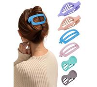 Kajeer 6 Mollette Capelli Donna - Mollettone Capelli Francese Donna Comode per Capelli Spessi o Sottili, Quotidiano, Sport (Colori macaron)