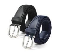 Kajeer Bambini Cintura elastica intrecciata per bambini e bambine - 2 pezzi Unisex Cintura intrecciata Cintura in tessuto elasticizzato per pantaloni jeans