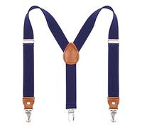 Kajeer Bretelle per bambini e bambine - Bretelle con clip elastiche regolabili sulla schiena (blu navy, 60 cm (7 mesi - 3 anni))
