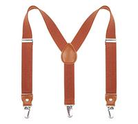 Kajeer Bretelle per bambini e bambine - Bretelle con clip elastiche regolabili sulla schiena (Marrone, 60 cm (7 mesi - 3 anni))