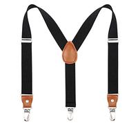 Kajeer Bretelle per bambini e bambine - Bretelle con clip elastiche regolabili sulla schiena (Nero, 60 cm (7 mesi - 3 anni))