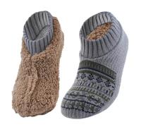 Kajeer Calzini da donna antiscivolo, soffici calzini da letto da donna | soffici calzini pantofola da donna antiscivolo da donna comodi calzini da letto per le signore indoor Fair Isle Knit One Size
