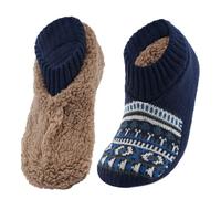 Kajeer Calzini da donna antiscivolo, soffici calzini da letto da donna | soffici calzini pantofola da donna antiscivolo da donna comodi calzini da letto per le signore indoor Fair Isle Knit One Size