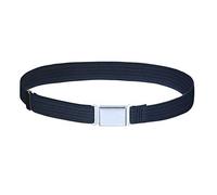 Kajeer Cintura magnetica regolabile per bambini - Grande cintura elastica elasticizzata con fibbia magnetica facile per ragazze di 2-15 anni (Motivo a onde blu navy)