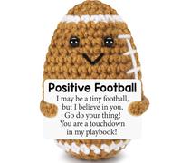 Kajfjad Portachiavi a forma di pallone da calcio fatto a mano, con amigurumi, regalo sportivo per donne e uomini, anniversario, San Valentino, per gli appassionati di calcio