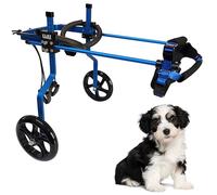 KAJILE Carrozzina Regolabile a 2 Ruote per Cani di Piccola Taglia,Taglia S-3 per la Riabilitazione delle Zampe Posteriori,Altezza 27-33cm,Larghezza 12-17cm,Lunghezza 18-25cm