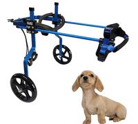 KAJILE Carrozzina Regolabile a 2 Ruote per Cani di Piccola Taglia,Taglia XS-3 per la Riabilitazione delle Zampe Posteriori,Altezza 25-32cm,Larghezza 8-12cm,Lunghezza 15-22cm