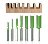 kajkey® 7 frese dritte a coda da 6 mm, fresa dritta per legno, carburo di tungsteno, strumento per la lavorazione del legno, router da destra a singolo doppio flauto da legno, 3 mm 4 mm 5 mm 6 mm 10