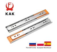 KAK 10" - 22" Scivoli per cassetti in acciaio inossidabile con chiusura ammortizzata Binario per cassetti scorrevole a tre sezioni Scivoli per mobili Ferramenta per mobili Buffer 10inch 25cm