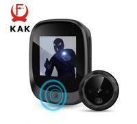 KAK 2.4 "Schermo LCD Spioncino elettronico per porta Campanello IR Spioncino per porta notturna Registrazione fotografica Telecamera per porta digitale Visualizzatore intelligente