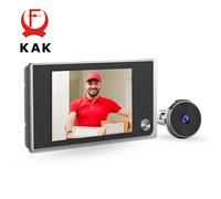 KAK 3.5 "Camera digitale per spioncino per porta Spioncino elettronico Campanello per porta 120 gradi Ampio angolo HD Schermo Sistema di sicurezza domestica Hardware