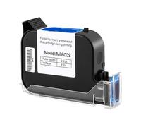 KAKAK Cartuccia for stampante a getto d'inchiostro portatile 12,7 mm Inchiostro nero solvente resistente all'acqua ad asciugatura rapida 1/2/3/5 PC per testo codice a barre data ora, ecc(2PCS)