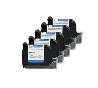 KAKAK Cartuccia for stampante a getto d'inchiostro portatile online Economy da 12,7 mm Inchiostro nero solvente resistente all'acqua ad asciugatura rapida per testo codice a barre data ora, ecc(5PCS)