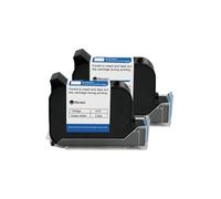 KAKAK Cartuccia for stampante a getto d'inchiostro portatile online Economy da 12,7 mm Inchiostro nero solvente resistente all'acqua ad asciugatura rapida per testo codice a barre data ora, ecc(2PCS)