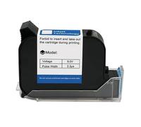 KAKAK Cartuccia for stampante a getto d'inchiostro portatile online Economy da 12,7 mm Inchiostro nero solvente resistente all'acqua ad asciugatura rapida per testo codice a barre data ora, ecc(1PC)