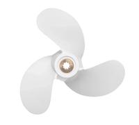 KAKAK Elica ad Alte Prestazioni, fuoribordo Bianca 9 Denti scanalati in Lega di Alluminio for 2,5-3 6L5-45943-00-EL 7 1/4 x 6 Parti del Motore della Barca