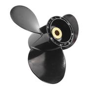 KAKAK Elica fuoribordo 9 1/4 * 9 for Motore da 8, 9,9, 15, 20 CV, in Lega di Alluminio, a 3 Pale, 10 scanalature, Parte del Motore Marino 9,25 × 9 Parti del Motore della Barca