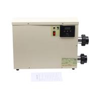 KAKAK Riscaldatore Elettrico for Piscina Digitale AC da 11 kW con termostato for Vasca idromassaggio Spa, Temperatura Regolabile con Elevata efficienza di Riscaldamento(5.5KW 220)