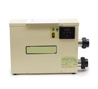 KAKAK Scaldabagno Elettrico da 18 kW, termostato for Vasca da Bagno, 220 V/380 V, riscaldatore Fuori Terra for Piscina con Elevata efficienza di Riscaldamento(5.5KW 380)