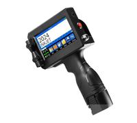 KAKAK Stampante a getto d'inchiostro portatile da 12,7/25,4 mm con cartuccia ad asciugatura rapida, supporta 25 lingue per testo codice a barre data ora, ecc(1 Cartridge-25.4mm)