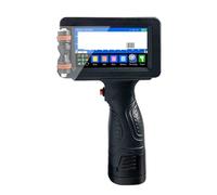 KAKAK Stampante a getto d'inchiostro portatile E16 da 0,5/1 pollice, 600 DPI, stampante for etichette con logo, codice a barre, QR per testo codice a barre data ora, ecc(25.4mm without ink)