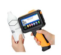 KAKAK Stampante multilingua 1790PLUS da 12,7 mm, stampante for etichette con, codice a barre, numero di, logo, data, codificatore a getto d'inchiostro termico portatile per testo codice(With 2 ink)