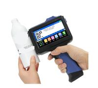 KAKAK Stampante portatile 1790PLUS da 12,7 mm, stampante a getto d'inchiostro portatile, QR, codice a barre, logo, immagine, data, macchina for la stampa per testo codice(With 2 ink)