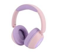 KAKAKE Cuffie Bluetooth Colorate con LED per Bambini con Limite di Volume e Tempo di Riproduzione di 25 Ore, Ideali per Viaggi e Sport, Leggere e Confortevoli (Rosa)