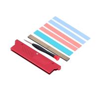 KAKAKE Dispositivo di Raffreddamento del Modulo di Memoria RAM Design in Lega di Alluminio a Doppio Lato per DDR1 DDR2 DDR3 DDR4 Kit Desktop da 6 Pezzi (Rossa)