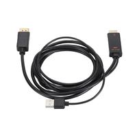 KAKAKE Interfaccia Multimediale HD 4K Ad Adattatore DisplayPort Semplice Interfaccia Plug and Play con Porta di Alimentazione USB Trasmissione Stabile del Segnale Lunghezza del Cavo di 5,9 Piedi