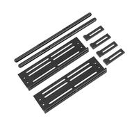 KAKAKE Pedali Laterali per Auto RC Resistenti Agli Urti in Lega di Alluminio Che Riducono Al Minimo i Danni per il Cingolato SCX10 1/8 1/10 su Vari Terreni (Nera)