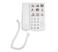 KAKAKE Telefono Cablato con Tasti Grandi con Vivavoce e Indicatore di Chiamata a LED per Anziani e ipovedenti. Costruzione in ABS