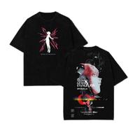 kakazoomm store Anime Eva Evangelion EVA-01 Maglietta Hipster Magliette Maniche Corte Y2K Basic Tops Estate Cotone O-Neck Vestiti Oversize