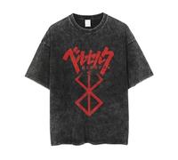 kakazoomm store Maglietta Berserker Guts Casca Griffith Lavate Maniche Corte Magliette Anime Merch Regali Ragazzi Ragazze Donne Uomini
