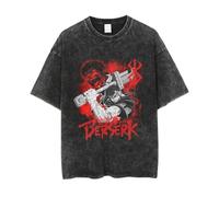 kakazoomm store Maglietta Berserker Guts Casca Griffith Lavate Maniche Corte Magliette Anime Merch Regali Ragazzi Ragazze Donne Uomini