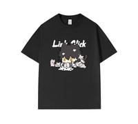 kakazoomm store T-Shirt Anime Link Shiguang Click Cheng Xiaoshi Lu Guang Maniche Corte estive Collo Rotondo Tessuto respirante Trendy T-Shirt Unisex per i Fan