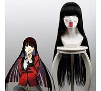 Kakegurui Jabami Yumeko Cosplay Parrucca 80 Cm Lungo Rettilineo Resistente Al Calore Parrucca Sintetica Dei Capelli Per Le Donne Parrucca Anime Nera