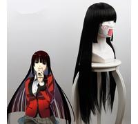 Kakegurui Yumeko Jabami nero nero lungo costume cosplay parrucca nuovo