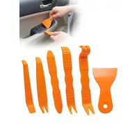 KAKFEL Kit Attrezzi Smontaggio Auto 6 Pezzi | Leve in Plastica Senza Graffi per Interni Auto, Pannelli Porta, Cruscotto, Radio e Rimozione Clip